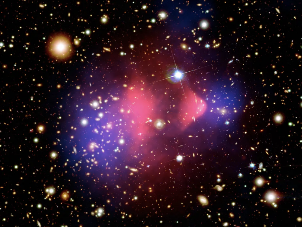 NASA image of the "bullet cluster."